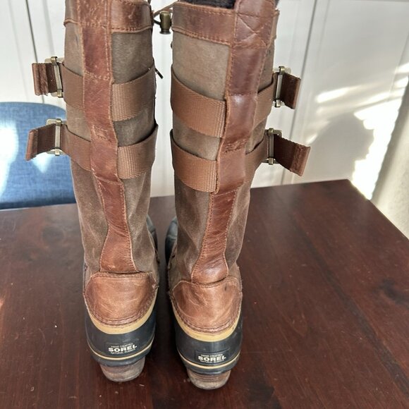 Sorel Women's Conquest Carly II waterproof Snow boots 11 Brown Suede Preppy - Picture 11 of 15